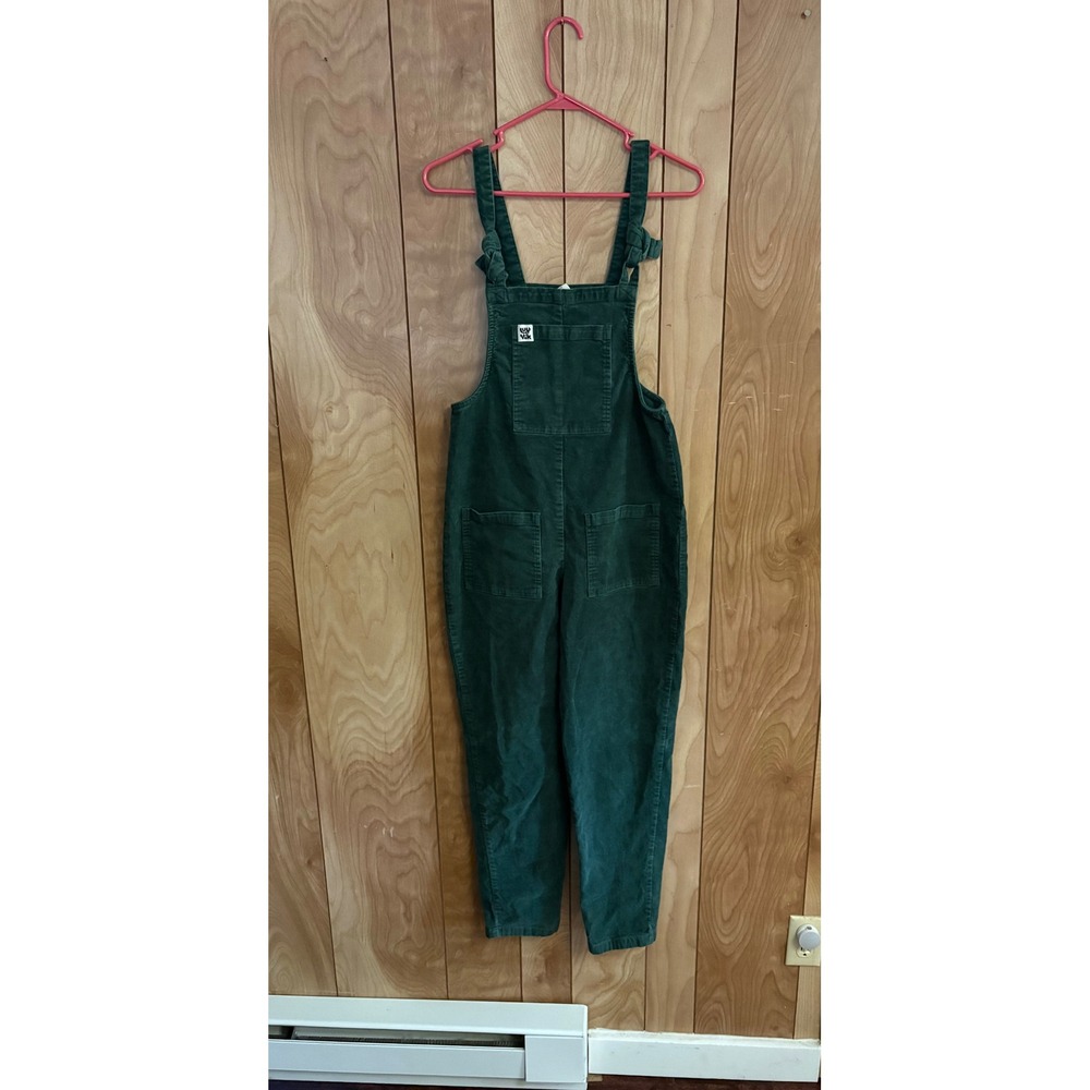 Lucy & Yak Forest Green Corduroy Dungarees Organic Cotton Overalls US 4R UK 8R